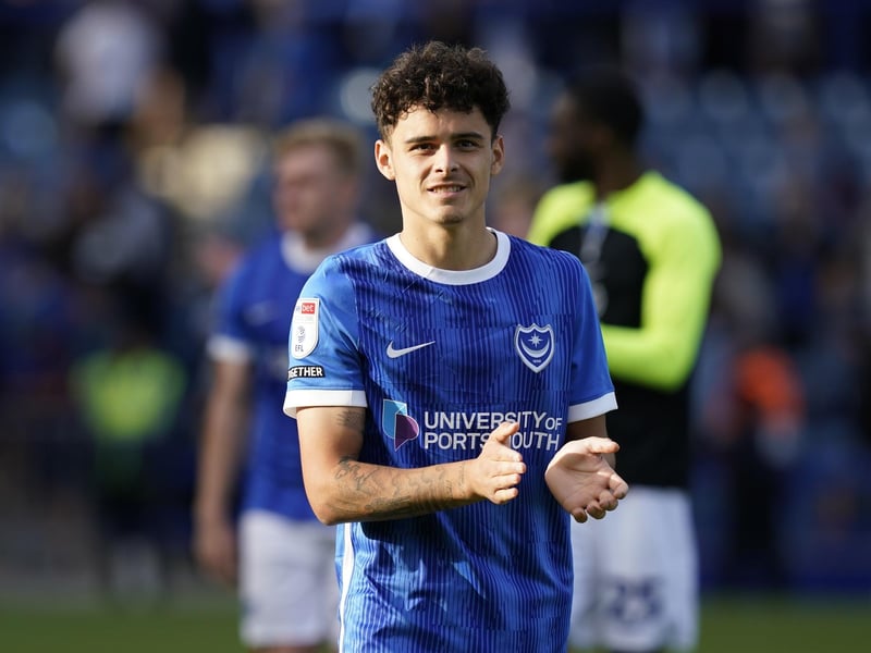 The midfielder's Pompey loan ends summer 2024. Signed on loan from Manchester City on August 7, 2023.
