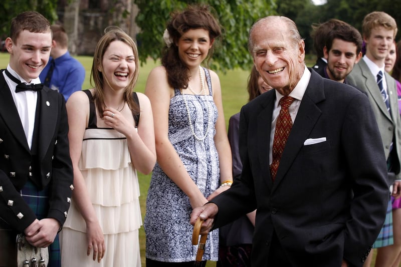 Prince Philip attends the presentation for The Duke of Edinburgh Gold Award holders in 2010 at the Palace of Holyroodhouse in Edinburgh.  Since 1958 The Duke of Edinburgh Awards has challenged young people around the world to try new things and work together for their own benefit and that of their local communities. (Photo: Danny Lawson/Getty Images)