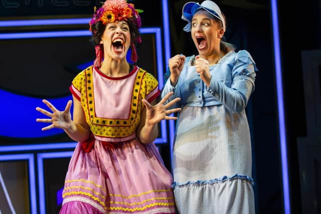 Jade Kennedy as Frida Kahlo and Christina Modestou as Jane Austen in new musical Fantastically Great Women Who Changed the World, premiering at the Lyceum Theatre, Sheffield