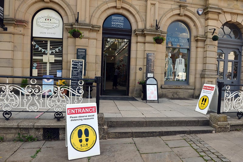 Businesses had to put in a number of steps as they were allowed to reopen in June, including signage warning customers of the need to follow social distancing rules