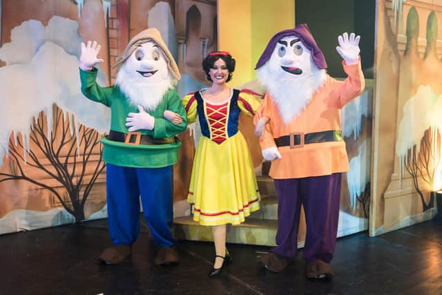 Emily Mae Hoyland in the title role in Manor Operatic pantomime Snow White at Sheffield City Hall