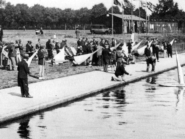 The model boating lake at Gosport in 1939