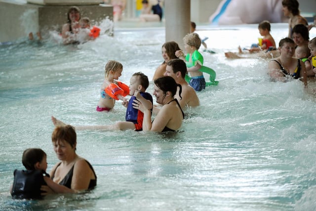 March 2008. Southsea's Pyramids has had a stay of execution as it was due to close at the end of the month
Pictured are parents and toddlers enjoying the swimming pool. Picture: Paul Jacobs (081019-6b)