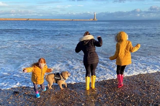 A chilly family trip to Roker.