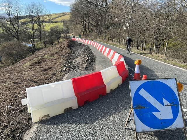 The closure, from September 26, comes after storms triggered three landslides which closed the road in February.  Pic by Andy Flint.