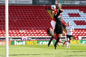 Carlton Morris of Barnsley scores their sides first goal past Viktor Johansson of Rotherham United during the Sky Bet Championship match at Oakwell.  (Photo by Jan Kruger/Getty Images)