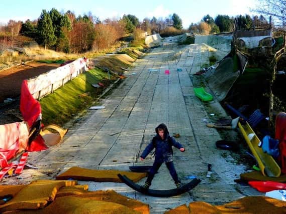 Jamie Keen, then 10, on the slopes at the abandoned old Sheffield Ski Village in 2014