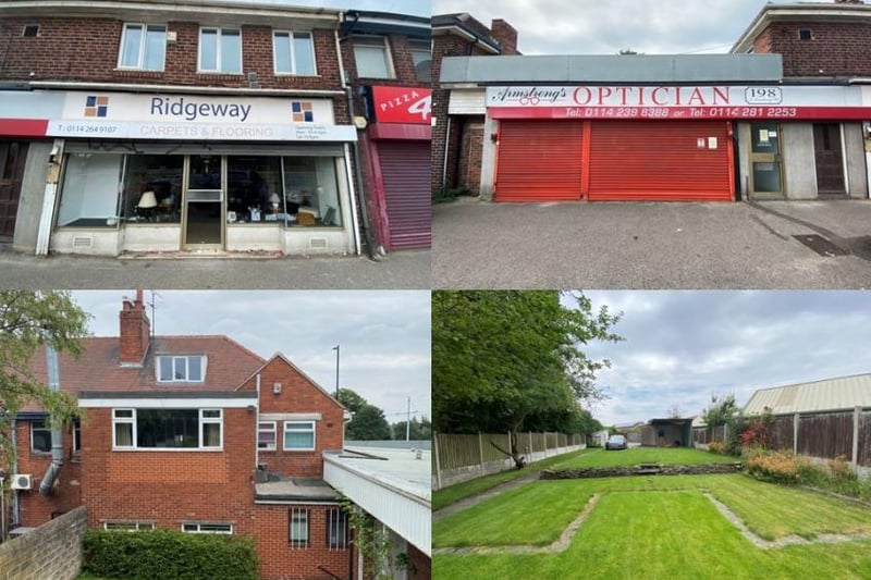 These properties on Ridgeway Road, Gleadless, sold for £232,000. They had a guide price of £200,000. They are described as a substantial mixed investment/development opportunity of two retail units, first floor residential and rear building plot with private access and planning for further dwellling.