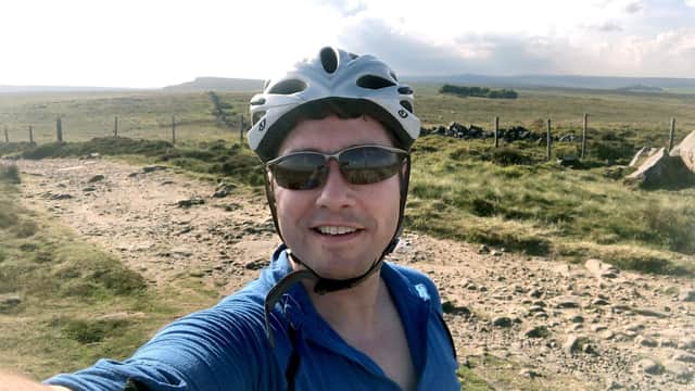 Dr Jez McCole on a Peak District ride during summer 2020