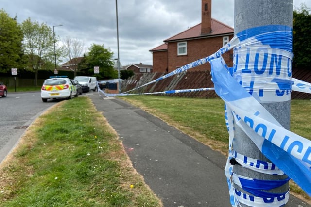 A police cordon remains in place in parts of the street.