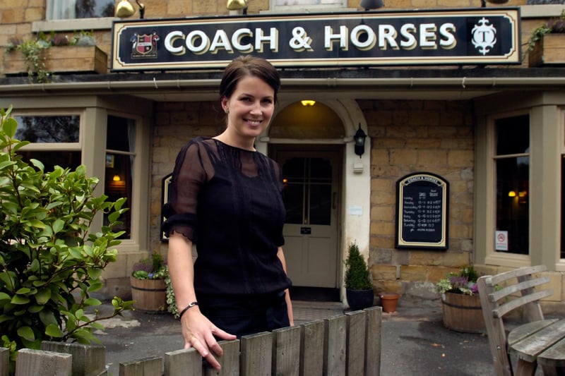 Landlady of the Coach & Horses pub in Dronfield, Cat Mueller, in October 2010