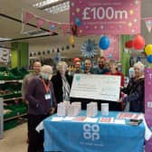 Volunteers from Broomhill Community Library were in Crookes Co-op  to receive the ‘big cheque’,