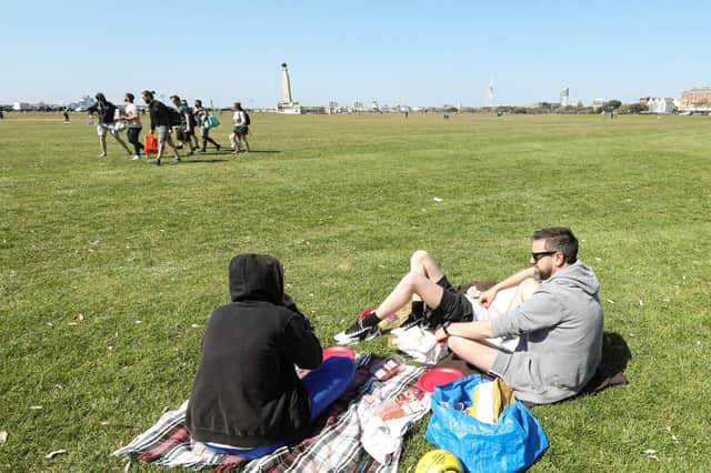 Southsea common on Satuday afternoon. Picture: Chris Moorhouse (jpns 240421-31)