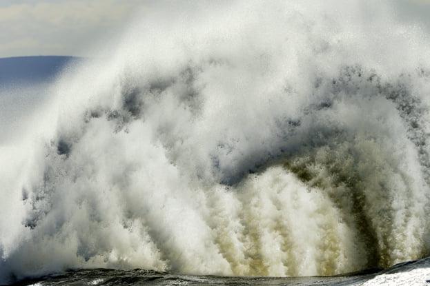 Waves crashing at the Headland on Monday, April 5.