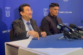 Sheffield Wednesday chairman Dejphon Chansiri at the unveiling of new boss Xisco Munoz