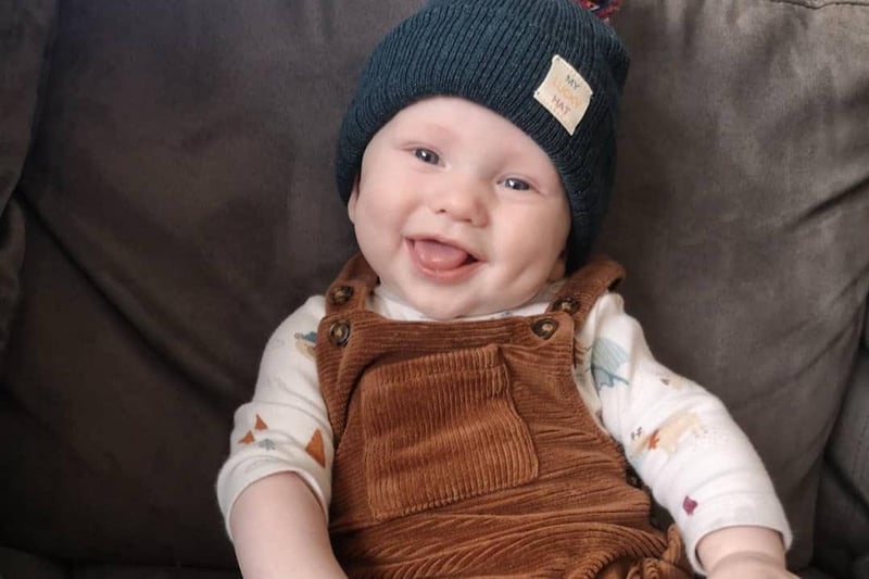 Rebecca Brannick, said: "Kade Needham born at DRI on 15/09/20
Was both in hospital for 5 days days with a virus when he was born, the DRI staff were absolutely amazing.
He's now 5 months and one little happy chappy thats changed our world."