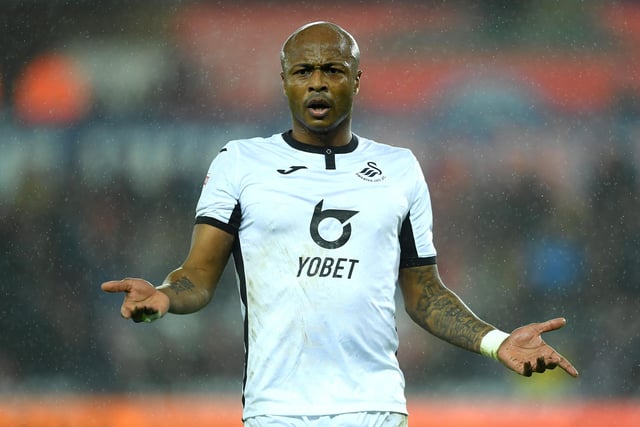 The Ghana captain, 30, is enjoying his best scoring form since moving to England after finding the back of net again last Sunday. Ayew scored his 14th goal in the Championship this season to seal Swansea City's 2-1 victory against Sheffield Wednesday. The winger joined the South Wales club for £18m in 2018.