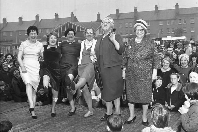 The 'Gorgeous Grannies' competition at the Pilton May Fair in May 1966.