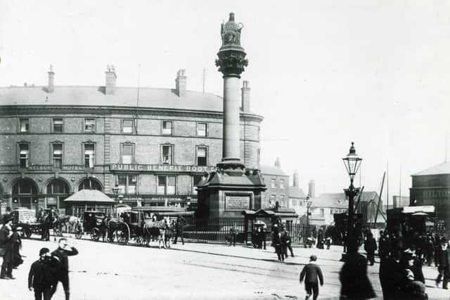 The Crimean War Memorial at Moorhead, Sheffield, erected in 1863 in memory of Sheffield men killed in the war. In1960 the monument was moved from Moorhead to Sheffield's Botanical Gardens, without the column, where it stayed until 2004. The monument is now kept in storage by Sheffield Council.