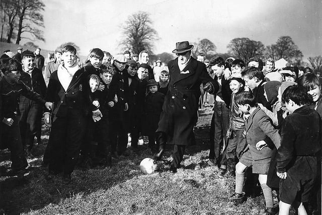 Shrovetide football in 1958.
