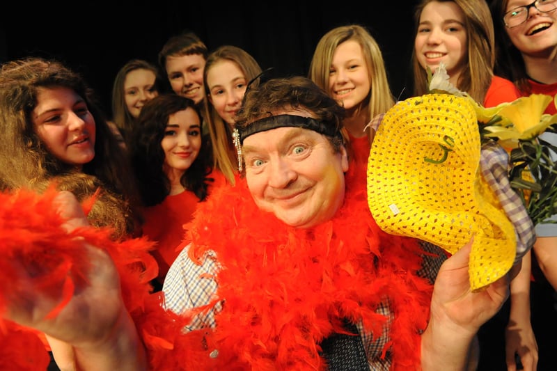 Harton Technology College art and drama teacher Harry Lynch was pictured rehearsing his final performance, Swan Song, with pupils in 2016.