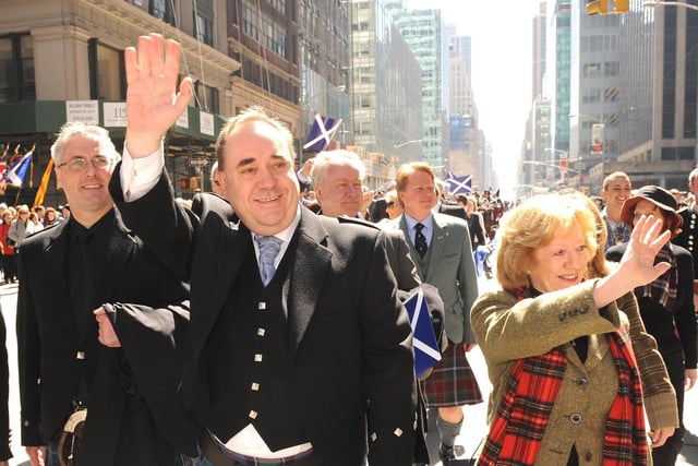 Alex Salmond at a tartan day parade in New York in 2008. Picture: Jon Simon/PA Wire