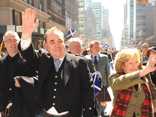 Alex Salmond at a tartan day parade in New York in 2008. Picture: Jon Simon/PA Wire