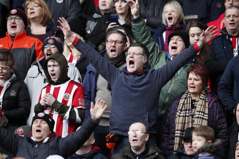 Blades fans belt out their anthem in the Bramall Lane stands