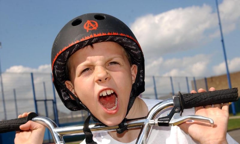 Joe Whitley aged nine enjoying Adwick Leisure Centre on a Bank Holiday.