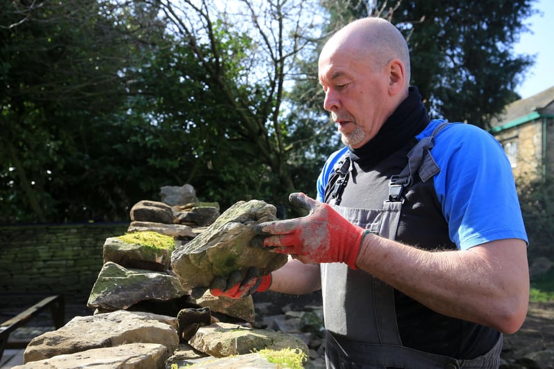 Rob Wakefield has been doing some dry stone walling at the farm.