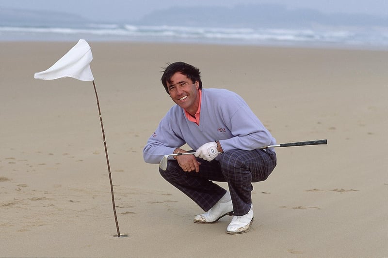 The most magical day of my photographic career! This portrait of Seve beside his self-made hole on the beach where he grew up was the pinnacle of a great day and trip to his home in Pedrena in 1992.