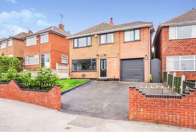 This four bedroom house has a conservatory which is open plan from the kitchen, with french doors leading out to the rear garden.