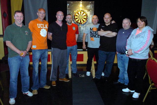 The darts final at Thorney Close Inn in 2012.
