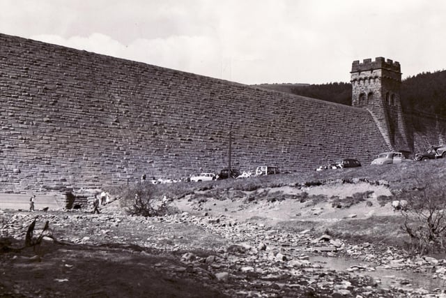 Much of Derwent Dam had dried up in a heatwave on June 2, 1957