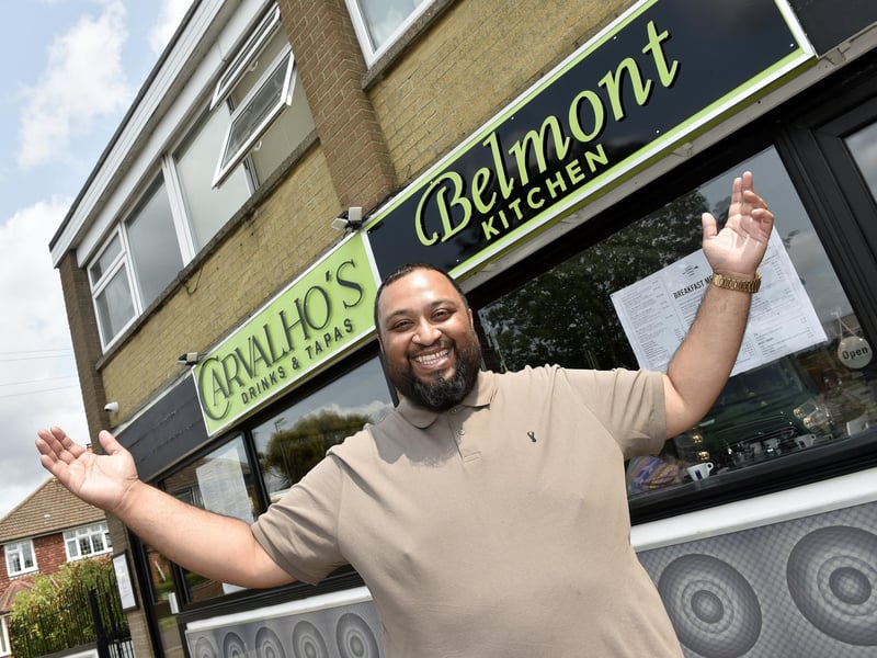 Adjacent to Carvalho's and run by the same owner was the Belmont Kitchen, was also forced to shut until further notice following a blaze.  

Pictured is: Owner of Belmont Kitchen andCarvalho's Naz Islam, 37.  Picture: Sarah Standing
