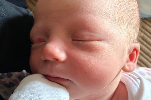 Baby Harrison was born on 25 March