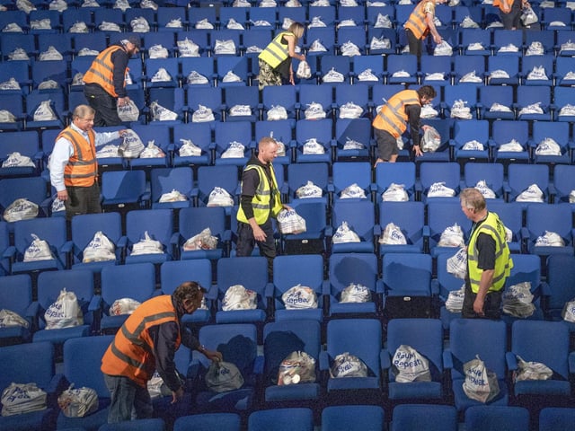 One of the largest stages in the UK, the venue would normally be hosting thousands of audience members but has been closed due to the pandemic