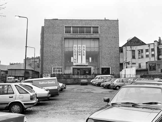 Goldbergs department store in Edinburgh, which closed in February 1990. It was demolished six years later.