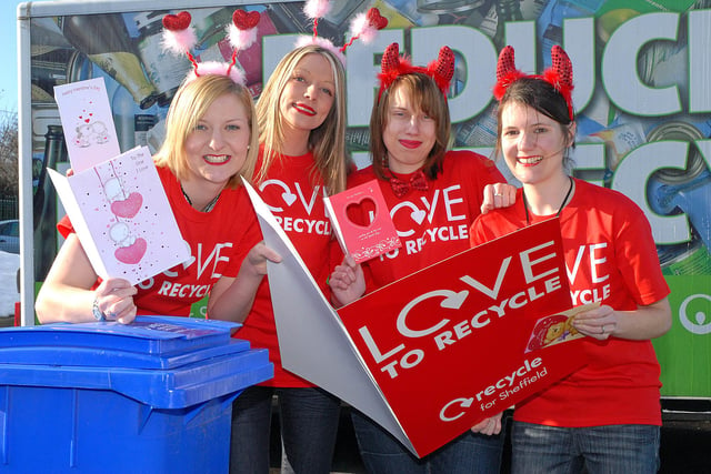Veolia Environmental Services encouraged Sheffield residents to use their blue bin for the recycling of paper and card – including Valentines cards, wrapping paper and cardboard packaging