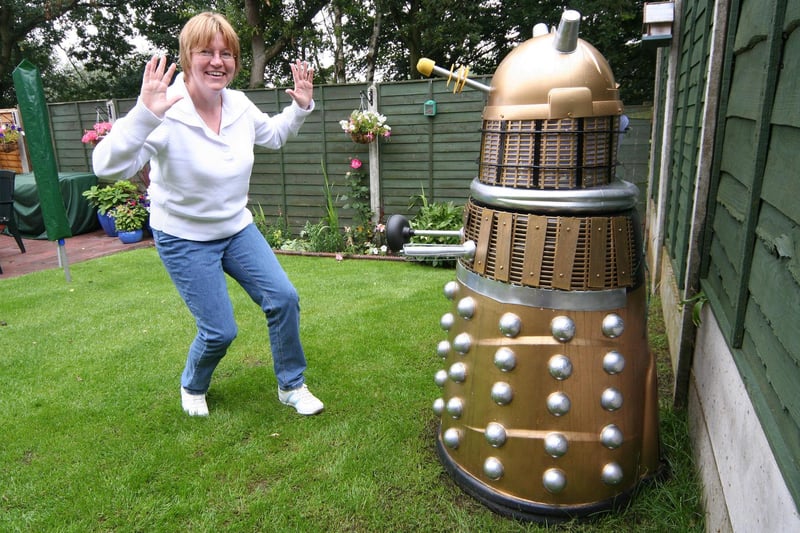 Enemy? Not really as this Dalek was actually a composting bin in the Durham City garden of Sandra Whitmore and her family in 2005.