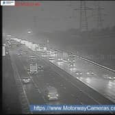 Image of M1 Southbound near J33, where a single car crash this morning is likely to cause delays for commuters on December 19.
