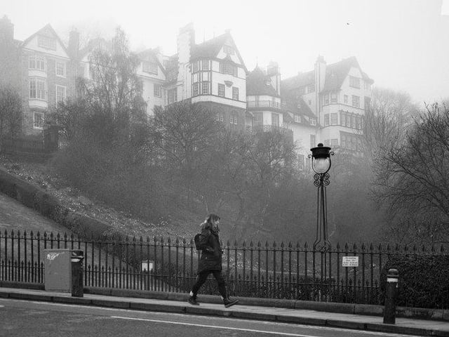 The images were shot by the couple as they take advantage of their daily exercise, applying social distancing rules as they capture the city through their lenses.