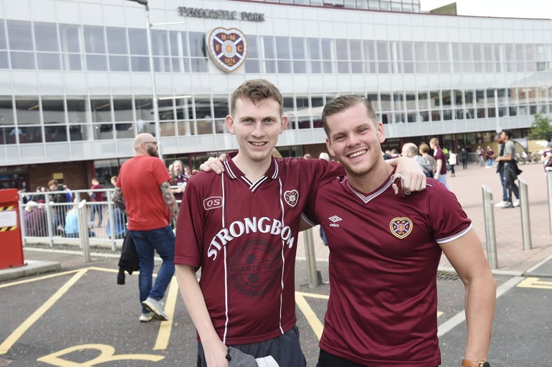 Stuart Donaldson and Andy Greenhill had their replica shirts on for their big return to the ground.