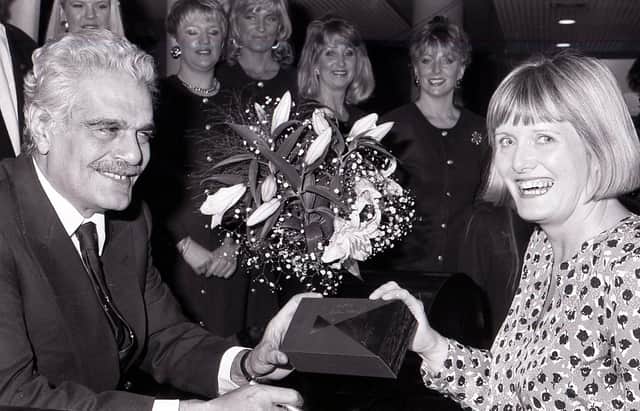 Actor and film star Omar Sharif visits Meadowhall in September 1990, much to the delight of the ladies present