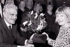 Actor and film star Omar Sharif visits Meadowhall in September 1990, much to the delight of the ladies present