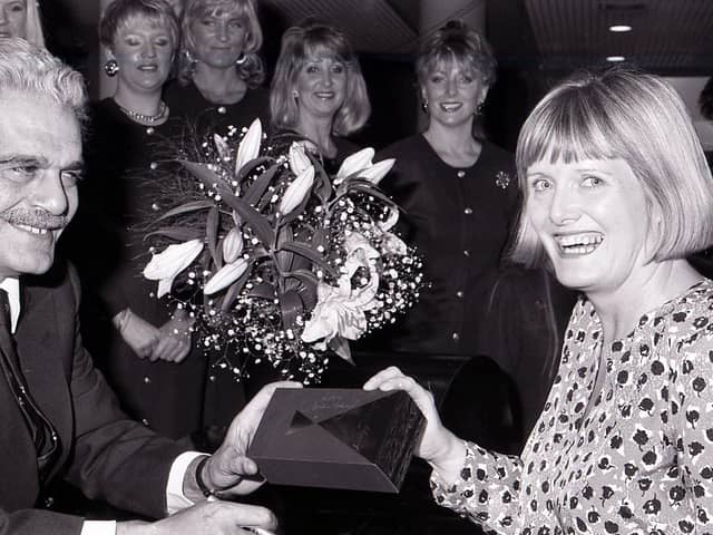 Actor and film star Omar Sharif visits Meadowhall in September 1990, much to the delight of the ladies present