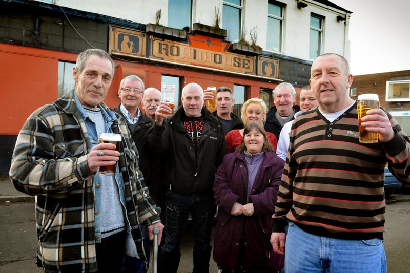 Regulars at the Roadhouse Pub, Hebburn, celebrate the pub being made a community asset. Who remembers this from 7 years ago?