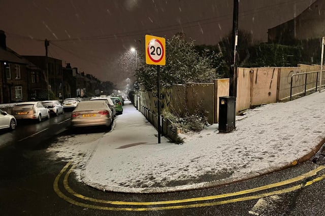 The snow settled for a short while in Crookes.