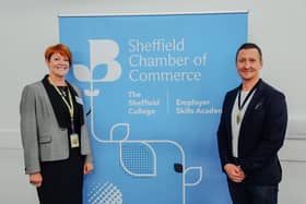 Steve Manley with Angela Foulkes, Chief Executive and Principal, The Sheffield College.
