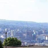 Houses and flats, or residential apartments, are pictured in Sheffield